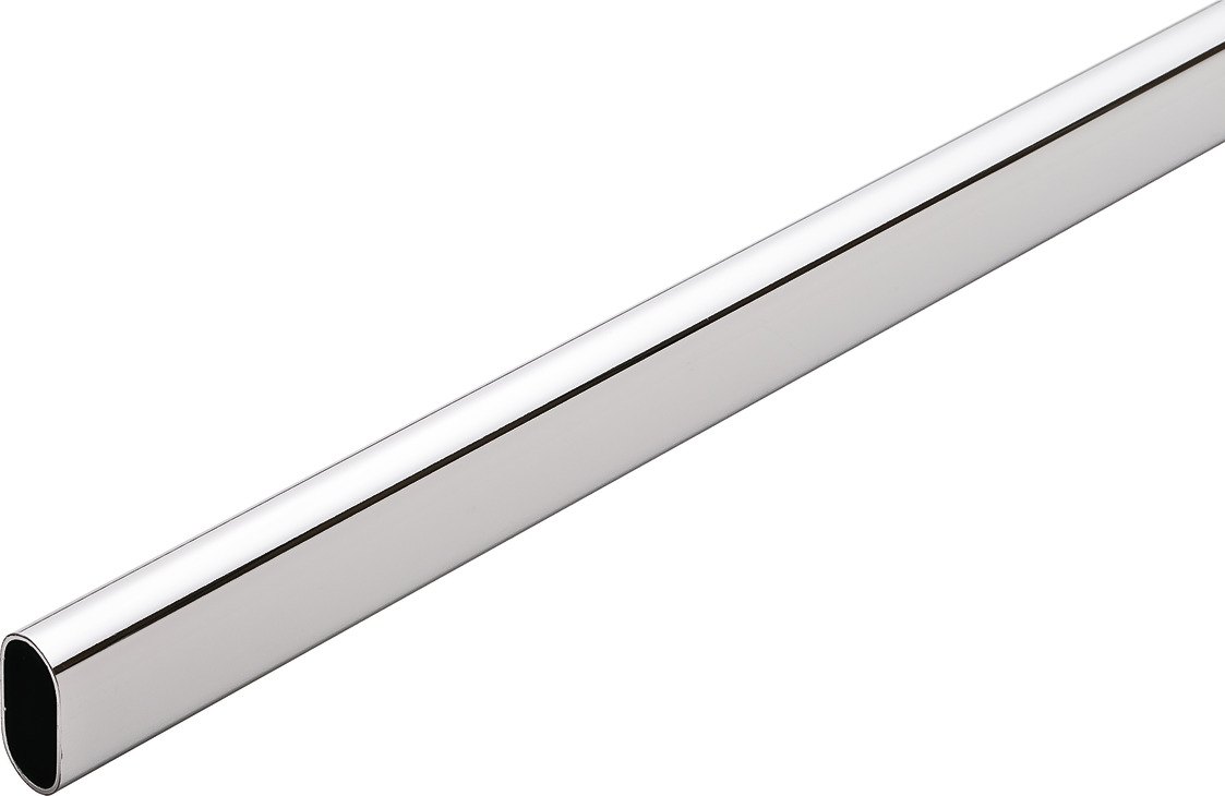 Oval Closet Rod - Chrome